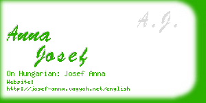 anna josef business card